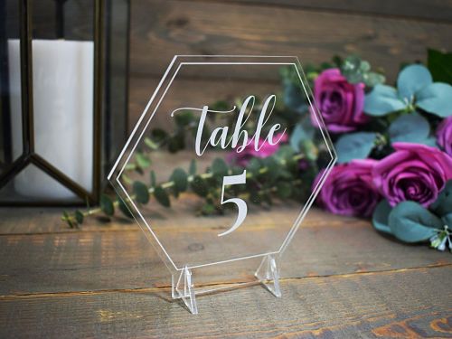 Centros de Mesa Acrílico - Forma Personalizada