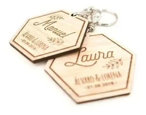 Llaveros de Madera - Forma Personalizada